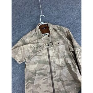 Lords of Harlech Camo Utility Jacket Mens XL Full Zip Pockets Collar